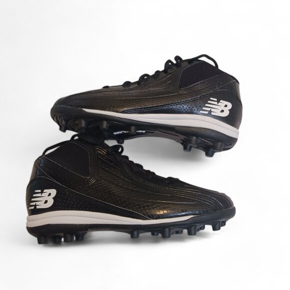 New Balance Youth Boys Black and White Football Cleats YF446MBK  Size 5W - Picture 8 of 13